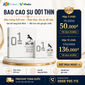 Voucher ưu đãi BAO CAO SU 001 THIN GAI SIÊU MỎNG 0,01MM