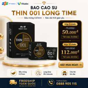 Voucher ưu đãi BAO CAO SU THIN TRƠN 001 LONG TIME