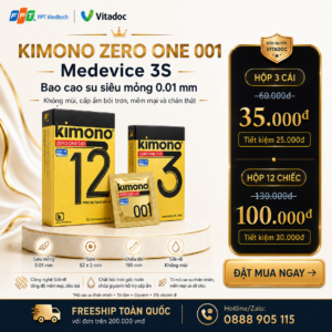 Voucher ưu đãi BAO CAO SU KIMONO ZERO ONE 001