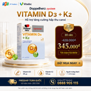 Voucher ưu đãi VITAMIN D3K2 DOPPELHERZ