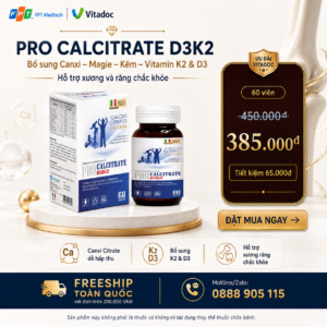 Voucher ưu đãi PROCALCITRATE D3K2