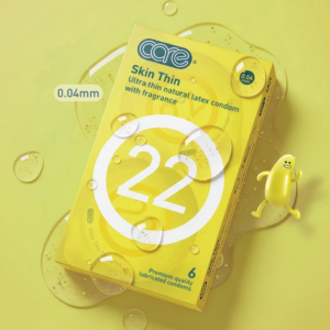 Bao Cao Su Siêu Mỏng, Kéo Dài Thời Gian, Nhiều Gel Hương Vani CARE 22 6 Chiếc