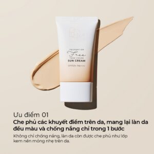 Alternative view of Kem Chống Nắng Che Khuyết Điểm Bom Foundation Free Tone Cover Sun Cream 50G