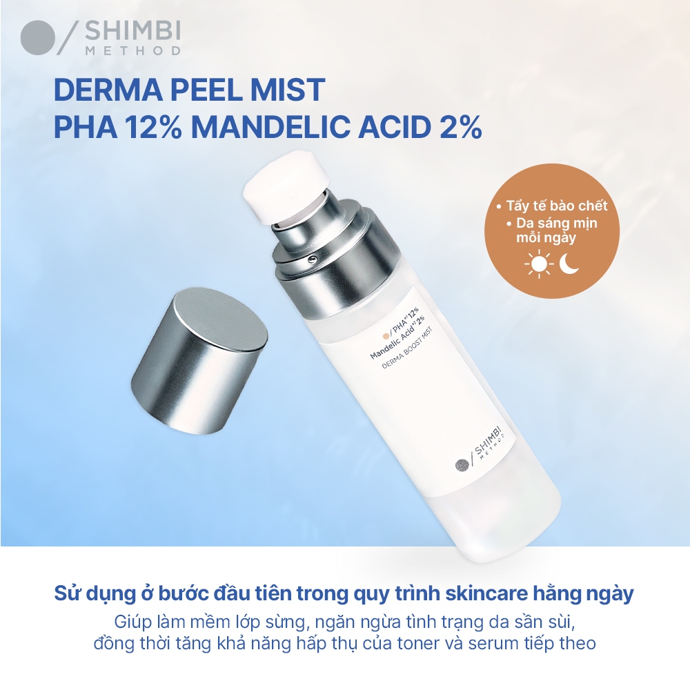 Tinh Chất Tẩy Tế Bào Chết Dạng Xịt Shimbi Method Derma Boost Mist Pha 12%, Mandelic Acid 2% 60ML - Ảnh 3