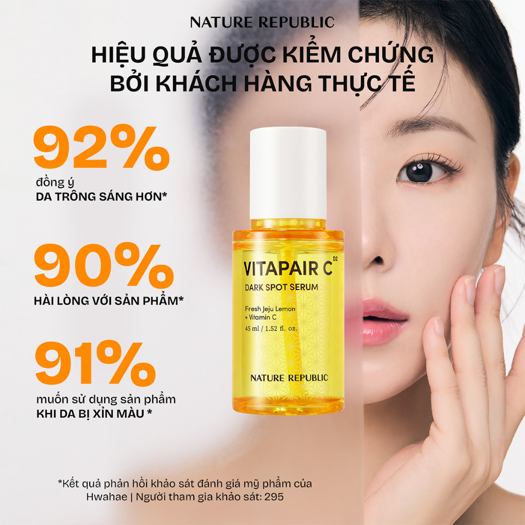 Tinh Chất Dưỡng Trắng Mờ Thâm Nature Republic Vitapair C Dark Spot Serum 45ML - Ảnh 2