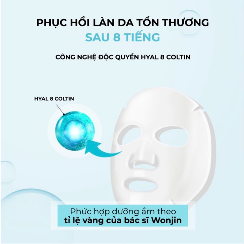 Hộp 10 Mặt Nạ Phục Hồi Da Xâm Lấn, Cấp Ẩm Sâu Dr Wonjin Instant Repair Cica Sensitive Solution 30ML - Ảnh 3