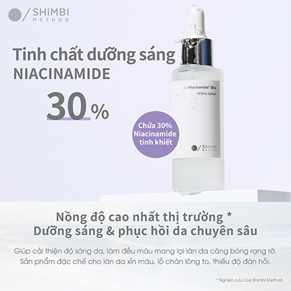 Tinh Chất Dưỡng Sáng, Đều Màu Shimbi Method Derma Serum Niacinamide 30% 30ML - Ảnh 2