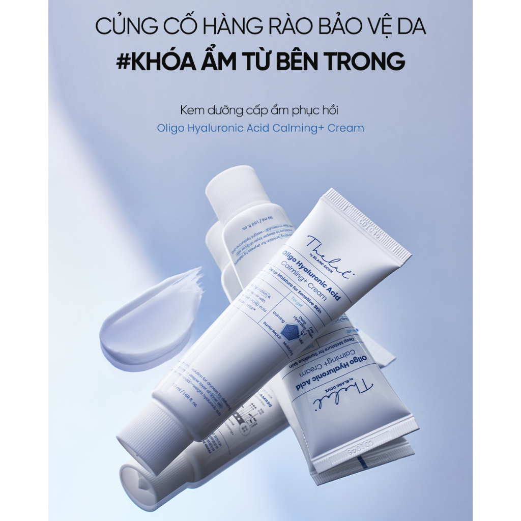 Kem Dưỡng Ẩm Phục Hồi Da Nhạy Cảm The Lab Oligo Hyaluronic Acid Calming + Cream 50ML - Ảnh 2