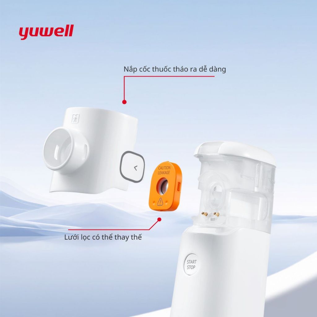 Máy Xông Khí Dung, Xông Mũi Họng Cầm Tay Yuwell M113 - Ảnh 3