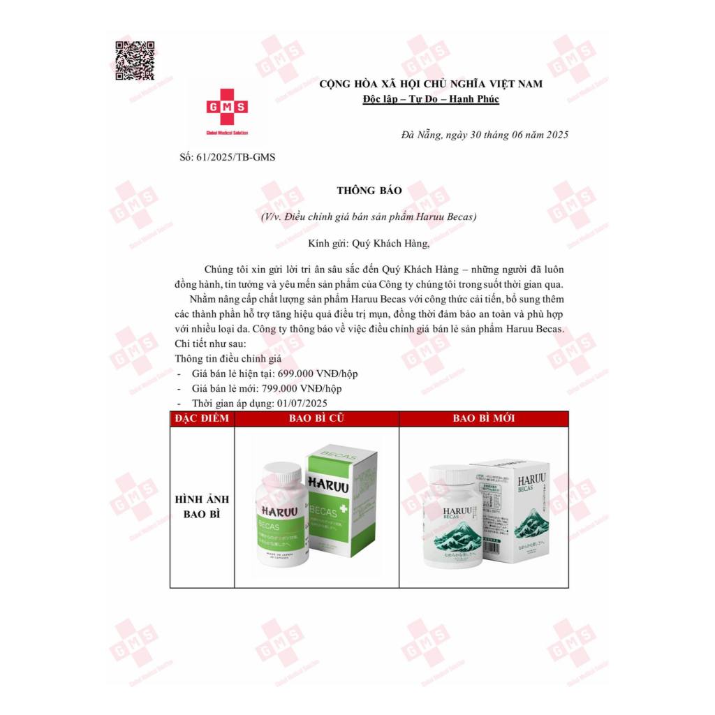 Viên Uống Giảm Mụn, Giảm Viêm, Kiềm Dầu Haruu Becas 60 Viên - Ảnh 2