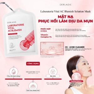 Alternative view of Hộp 10 Mặt Nạ Derladie Hỗ Trợ Phục Hồi Làm Dịu Da Mụn Laboratorie Vital AC Blemish Solution 30ML