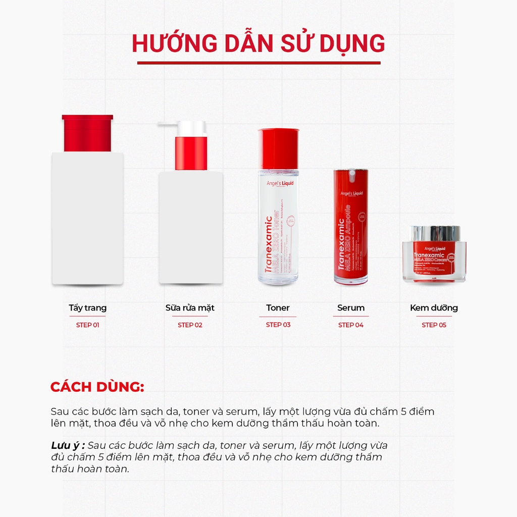 Kem Dưỡng Trị Nám Angel's Liquid Tranexamic Mela Zero 50ML - Ảnh 8