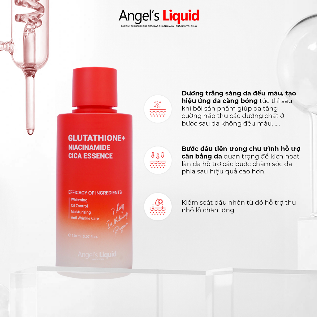 Nước Thần Angel’s Liquid Glutathione + Niacinamide Cica Essence 150ML - Ảnh 3