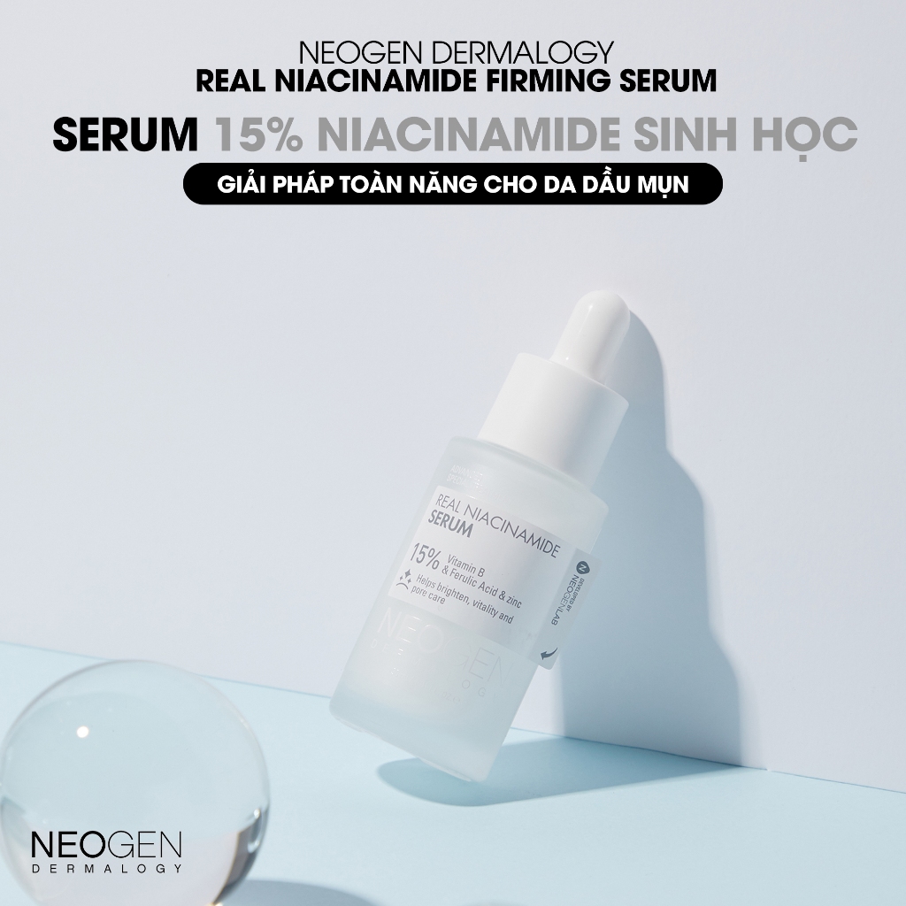 Tinh chất Niacinamide 15% Kiềm Dầu Giảm Mụn Dưỡng Sáng Da Neogen Dermalogy Real Firming 30ML - Ảnh 3