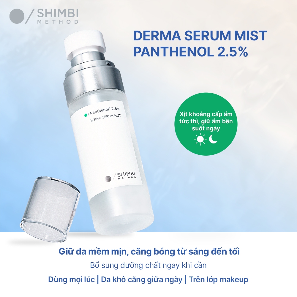 Tinh Chất Cấp Ẩm Dạng Xịt Shimbi Method Derma Serum Mist Panthenol 2.5% 50ML - Ảnh 3