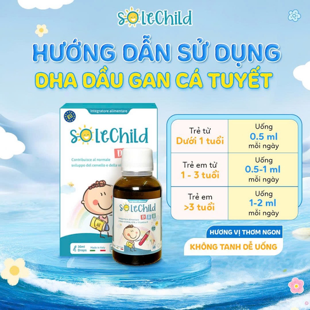 Bổ Sung DHA Cho Bé Dạng Nhỏ Giọt Solechild 30ML - Ảnh 2