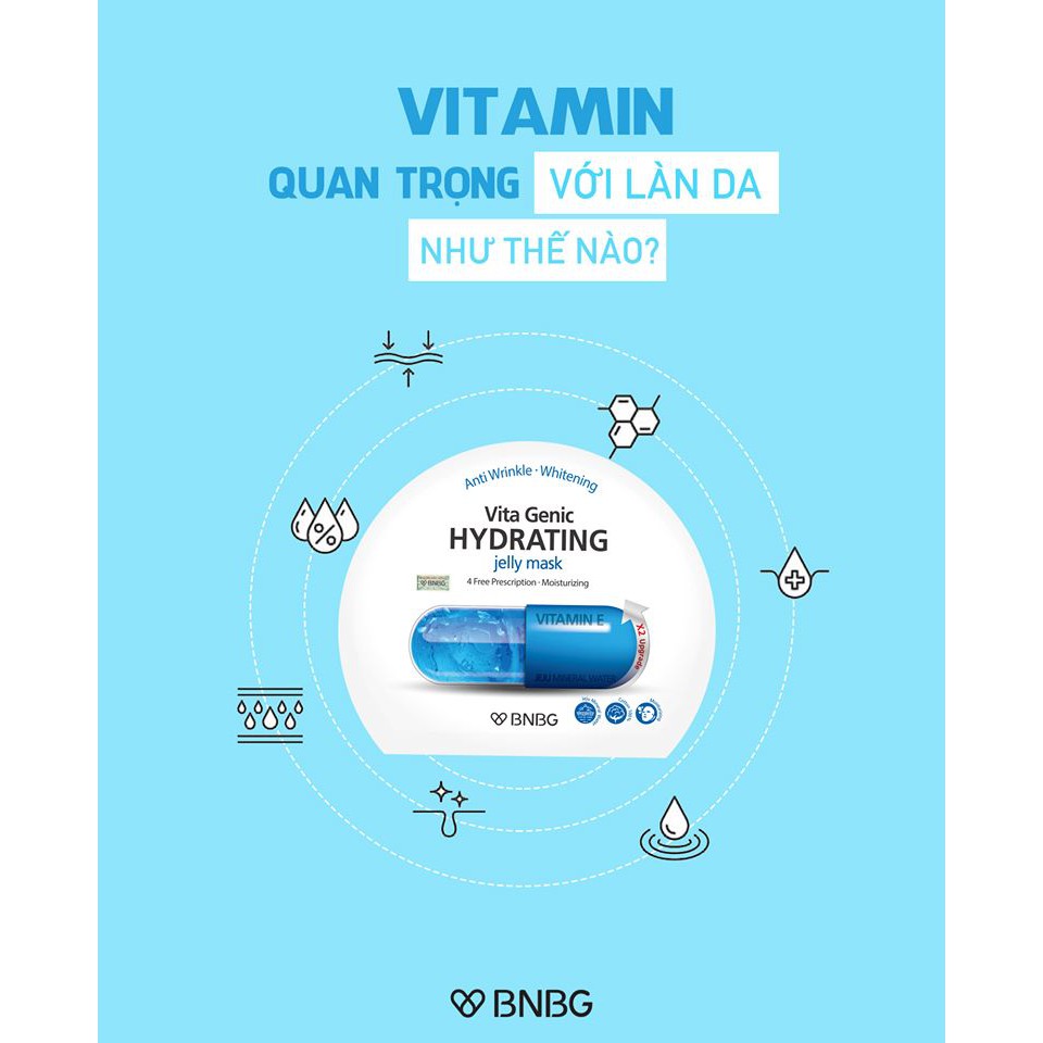 Hộp 10 Mặt Nạ BNBG Vitamin E Dưỡng Ẩm Da Vita Genic Hydrating Jelly Mask 30ML - Ảnh 7