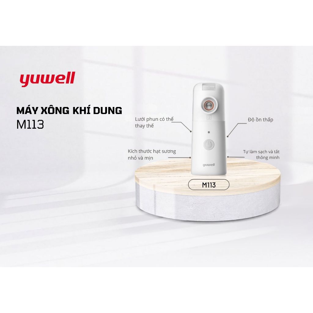 Máy Xông Khí Dung, Xông Mũi Họng Cầm Tay Yuwell M113 - Ảnh 7