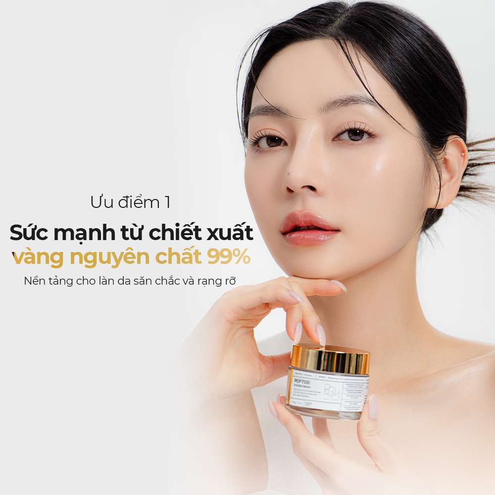 Kem Dưỡng Ẩm Làm Sáng, Làm Mờ Nếp Nhăn Bom Peptide Power Cream 50G - Ảnh 2