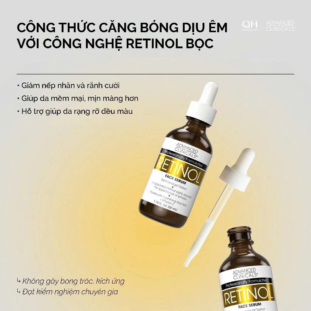 Serum Retinol Hỗ Trợ Chống Lão Hóa, Mờ Nếp Nhăn Cho Da Nhạy Cảm Advanced Clinicals Anti-Wrinkle 52ML - Ảnh 2