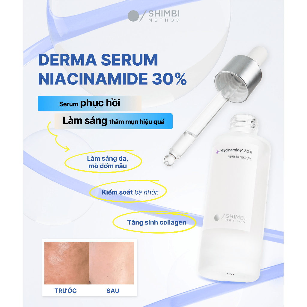 Tinh Chất Dưỡng Sáng, Đều Màu Shimbi Method Derma Serum Niacinamide 30% 30ML - Ảnh 6