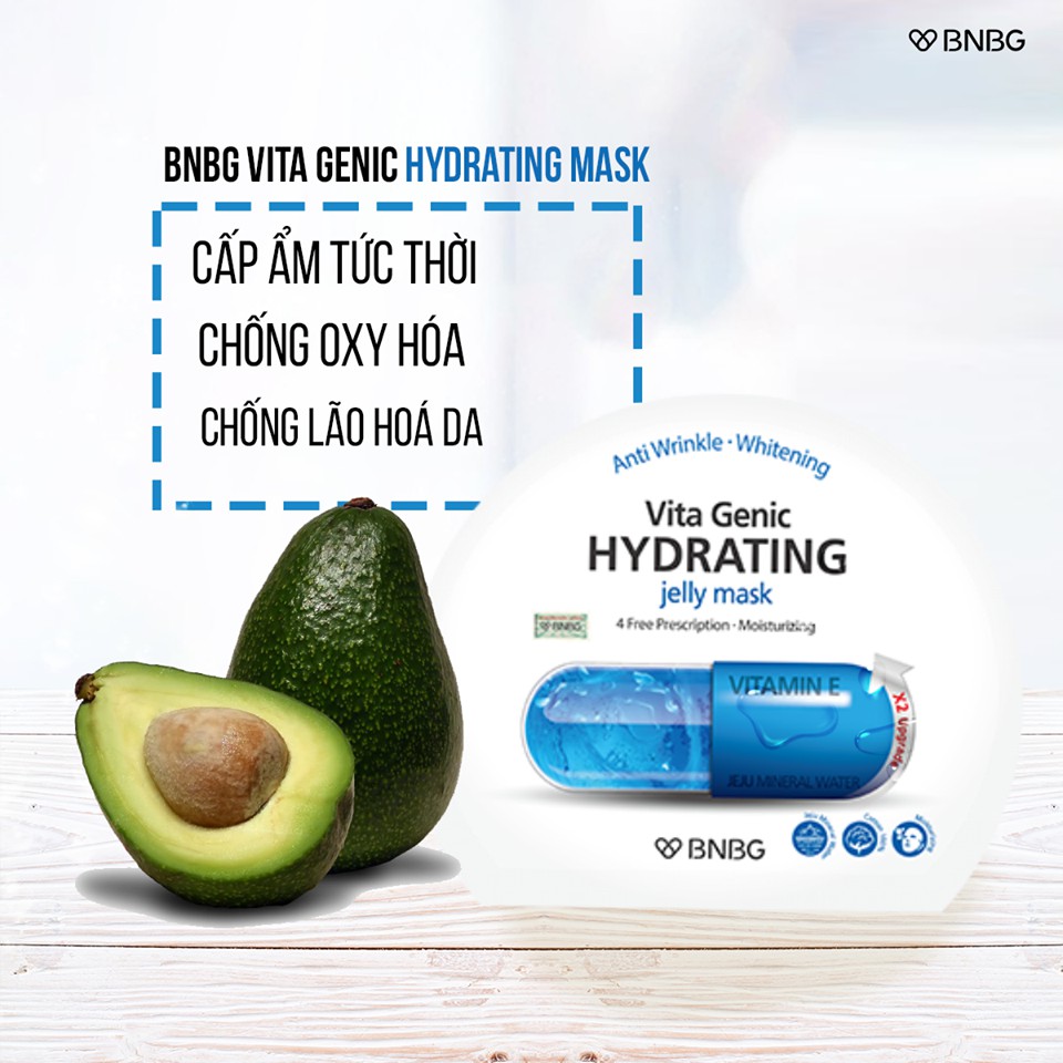 Hộp 10 Mặt Nạ BNBG Vitamin E Dưỡng Ẩm Da Vita Genic Hydrating Jelly Mask 30ML - Ảnh 6