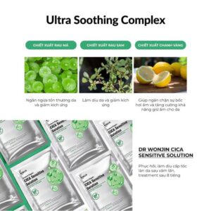 Alternative view of Hộp 10 Mặt Nạ Phục Hồi Da Xâm Lấn, Cấp Ẩm Sâu Dr Wonjin Instant Repair Cica Sensitive Solution 30ML