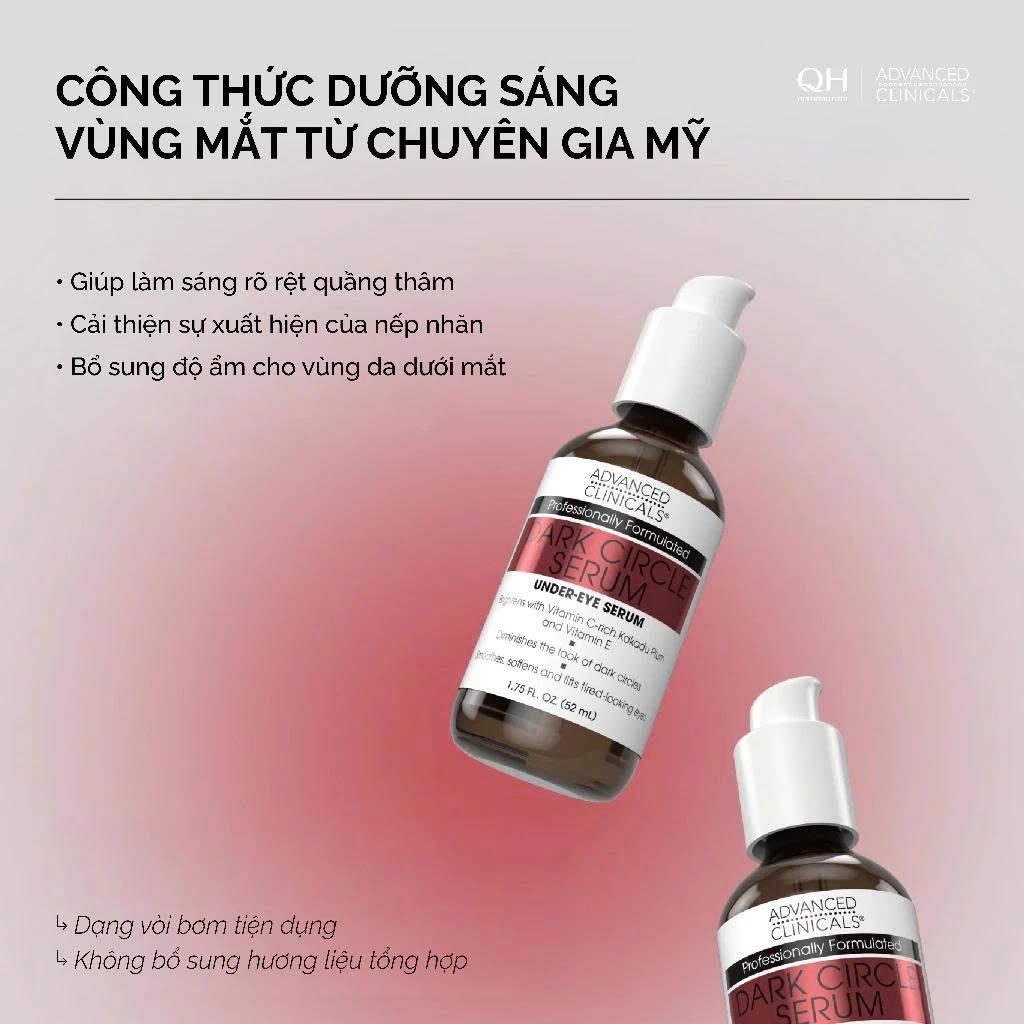 Serum Dưỡng Ẩm, Giảm Quầng Thâm Mắt Advanced Clinicals Dark Circle Eye Serum 52ML - Ảnh 4