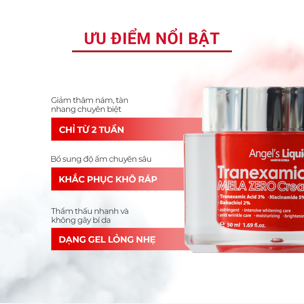 Kem Dưỡng Trị Nám Angel's Liquid Tranexamic Mela Zero 50ML - Ảnh 2