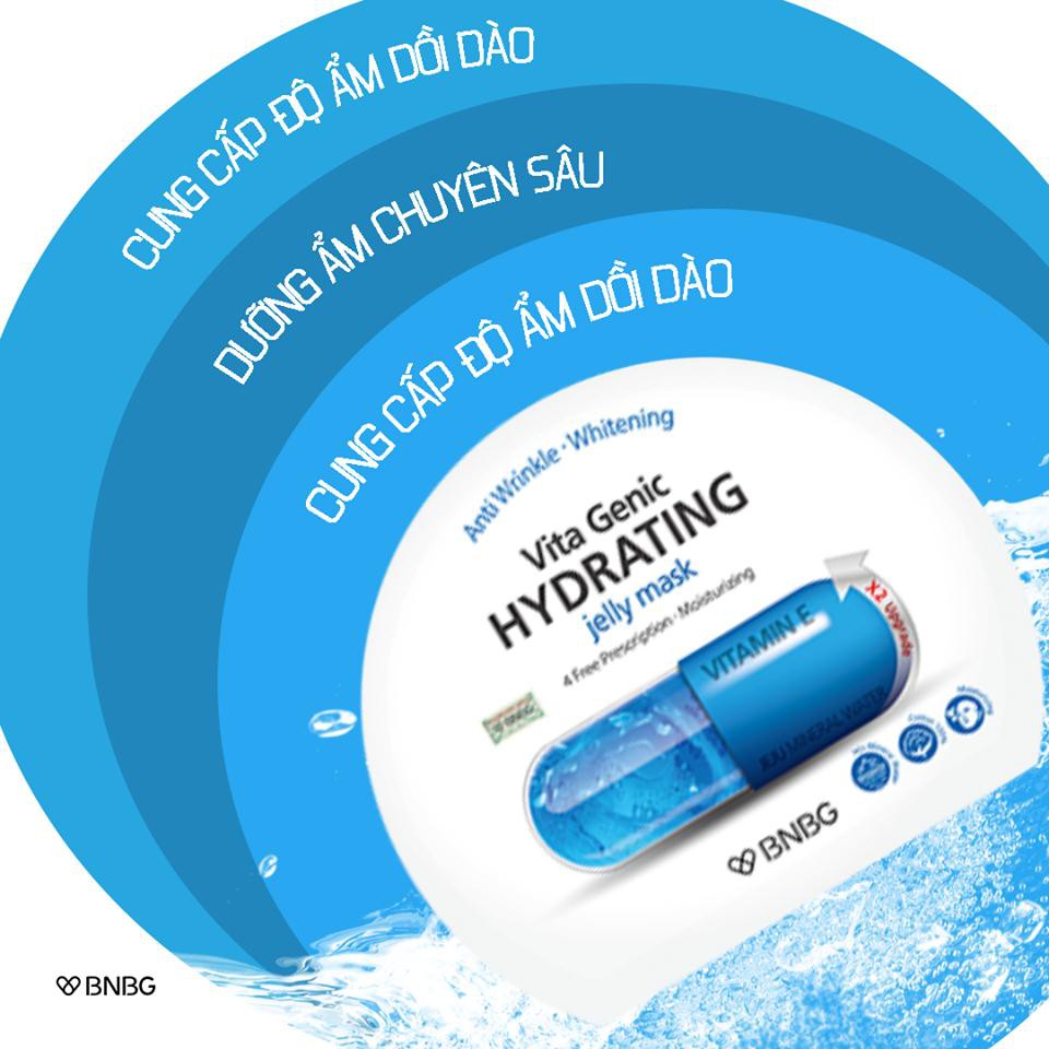 Hộp 10 Mặt Nạ BNBG Vitamin E Dưỡng Ẩm Da Vita Genic Hydrating Jelly Mask 30ML - Ảnh 3