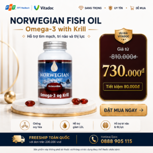Voucher ưu đãi NORWEGIAN FISH OIL OMEGA-3 WITH KRILL