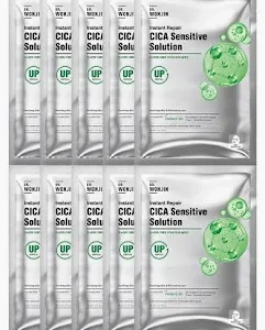 Hộp 10 Mặt Nạ Phục Hồi Da Xâm Lấn, Cấp Ẩm Sâu Dr Wonjin Instant Repair Cica Sensitive Solution 30ML