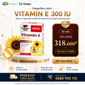 Voucher ưu đãi VITAMIN E 300 IU DOPPELHERZ