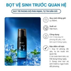 Bọt Vệ Sinh Nam Giới Dùng Trước Quan Hệ Giúp Giảm Nhạy Cảm, Tạo Mát Lạnh Feelex 0 độ 100ML