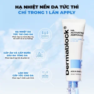 Tinh Chất Cấp Ẩm Và Làm Dịu Da Dermablock HA Activating Ampoule 30ML